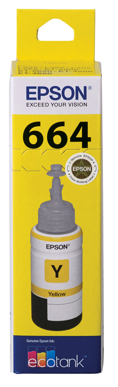 EPSON T664 Yellow ink bottle EPSON — view 2