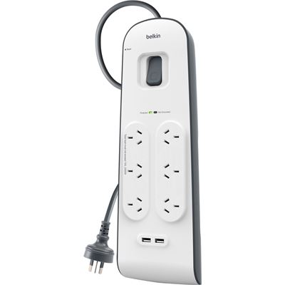 BELKIN 6 Outlet with 2M Cord with 2 USB Ports BELKIN — view 2