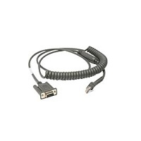 ZEBRA CABLE RS232 DB9F 2 8M COILED ZEBRA — view 2