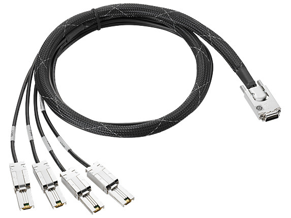 Hewlett Packard Enterprise HP MINISAS HD TO MINISAS HD FO 2M CBL Hewlett Packard Enterprise — view 2