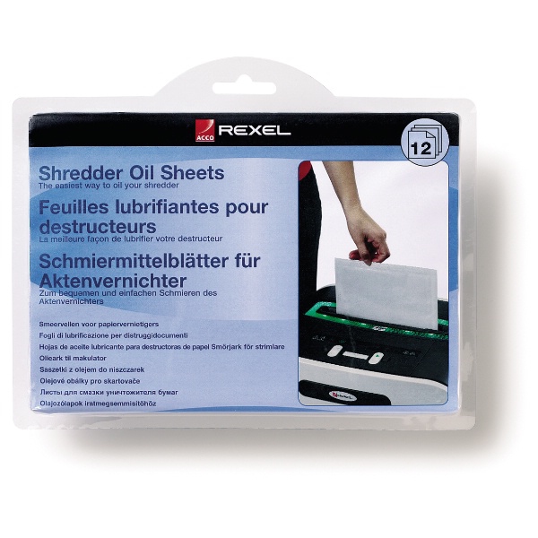 KENSINGTON Rexel Shredder Oil Sheets Pack of 12 KENSINGTON — view 2