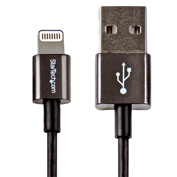 StarTech.com 1m Metal Lightning to USB Cable - Black StarTech.com — view 1