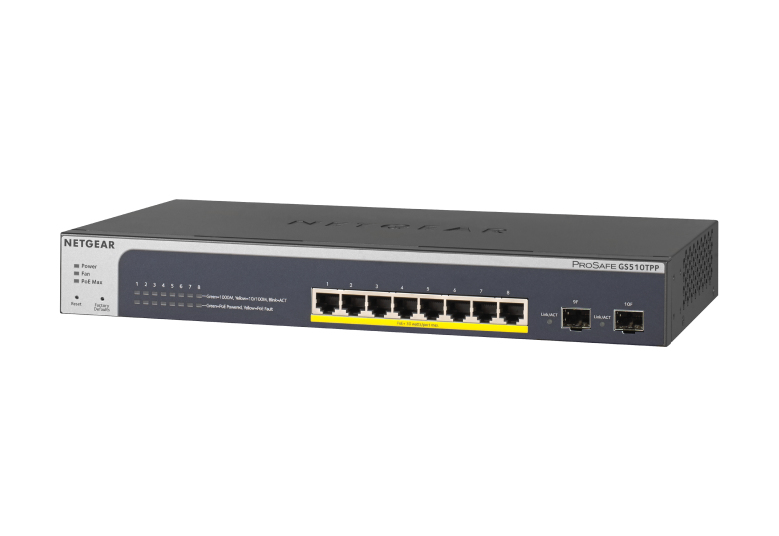 NETGEAR GS510TPP 8PT POE + GB SMART SWITCH 2 SFP NETGEAR — view 2