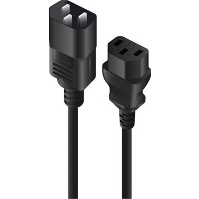 ALOGIC 1M IEC C13 TO C14 PWR EXT CORD MTOF BLK ALOGIC — view 2