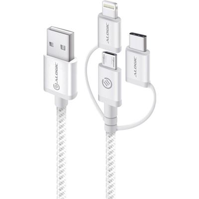 ALOGIC 3-IN-1 CHARGE & SYNC CABLE SILVER PRIME ALOGIC — view 2