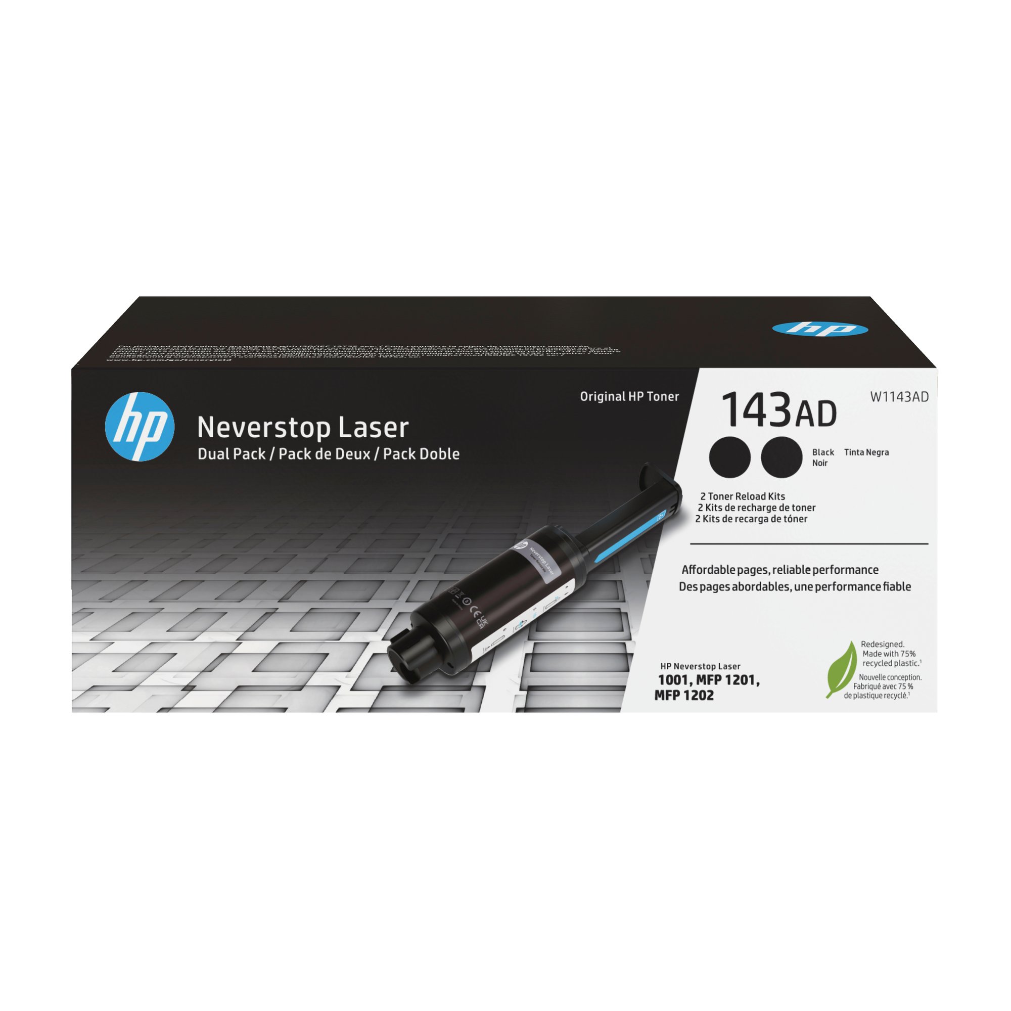 HP 143AD Black Toner - Dual Pack HP — view 2