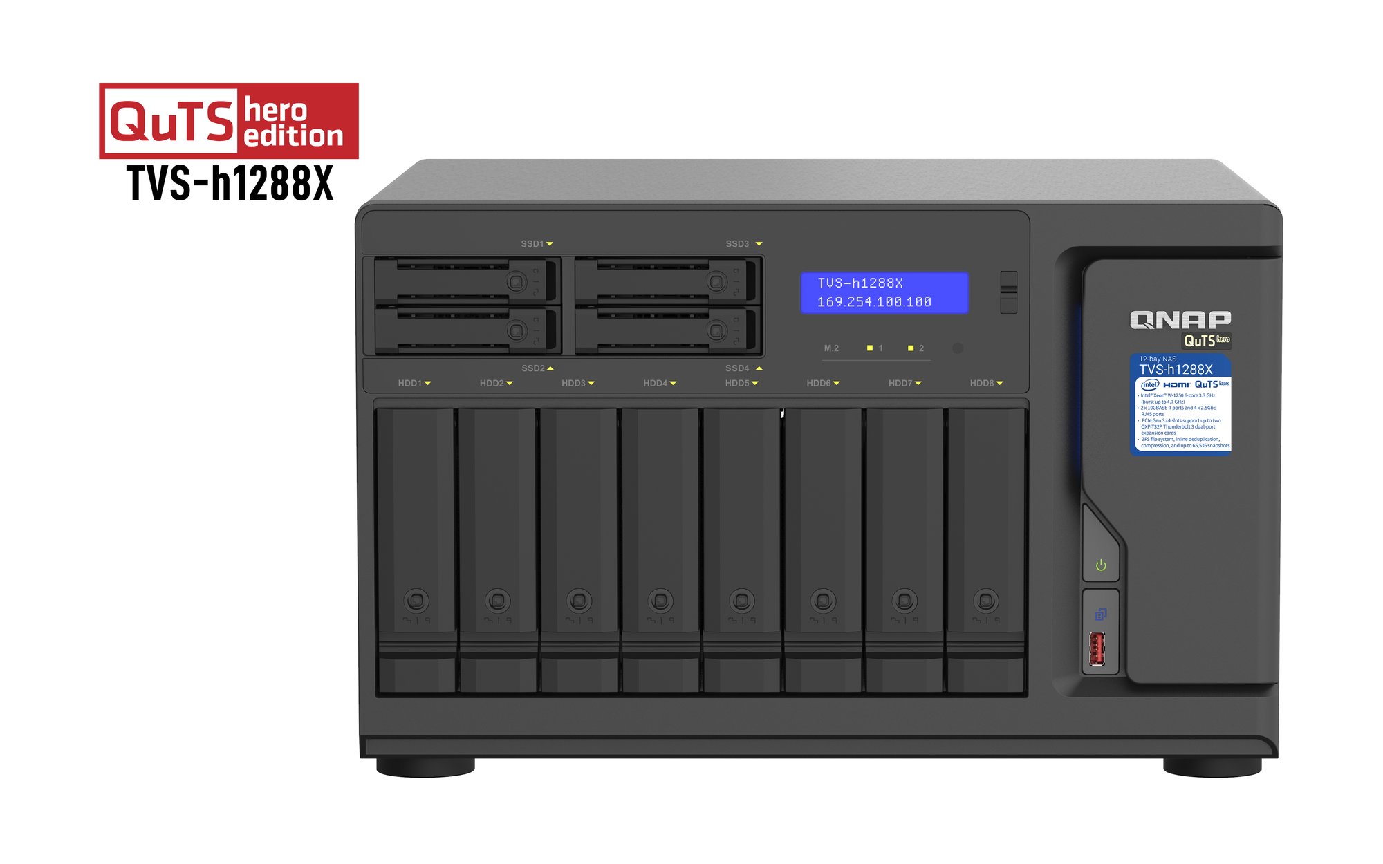 QNAP 8+4 BAYS 16GB 3.3GHZ XEON W-1250 QNAP — view 2