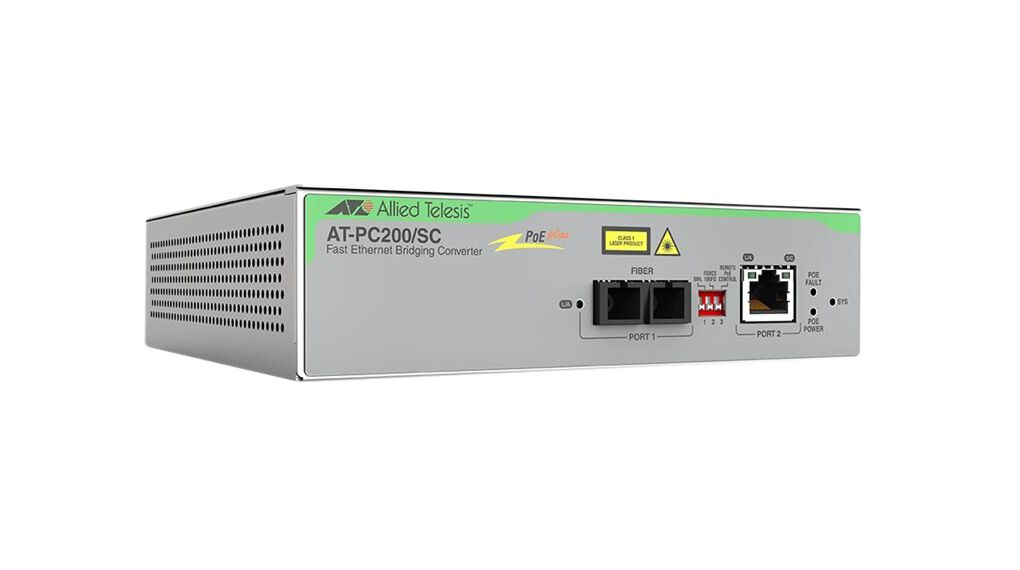 ALLIED TELESIS TAA (FEDERAL) 10/100TX TO 100FX/SC POE+ ALLIED TELESIS — view 2