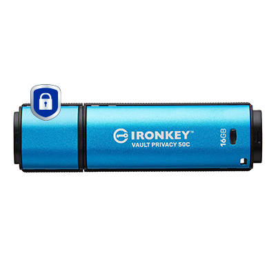 KINGSTON 16GB USB-C IronKey Vault P 50C AES-256 KINGSTON — view 2