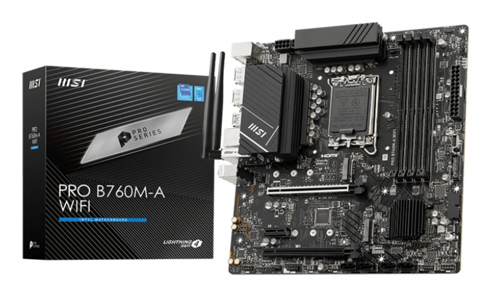 MSI PRO B760M-A WIFI MSI — view 2