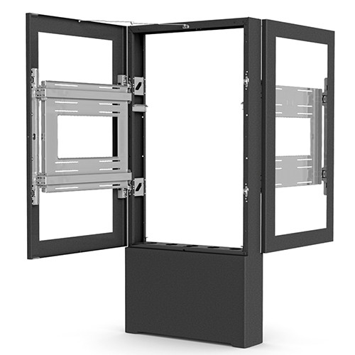 AV Supply Group 48in B2B PORTRAIT FLOOR KIOSK BLACK AV Supply Group — view 2