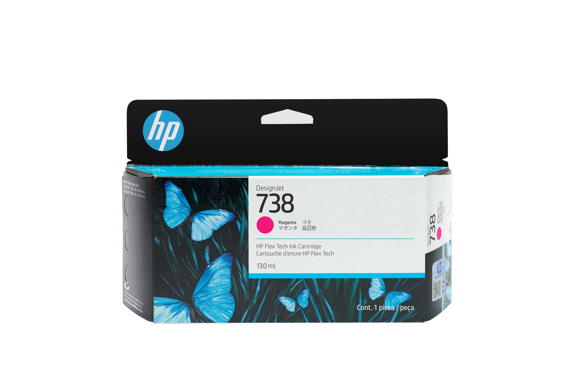 HP 738 130-ml Magenta DesignJet Ink HP — view 2