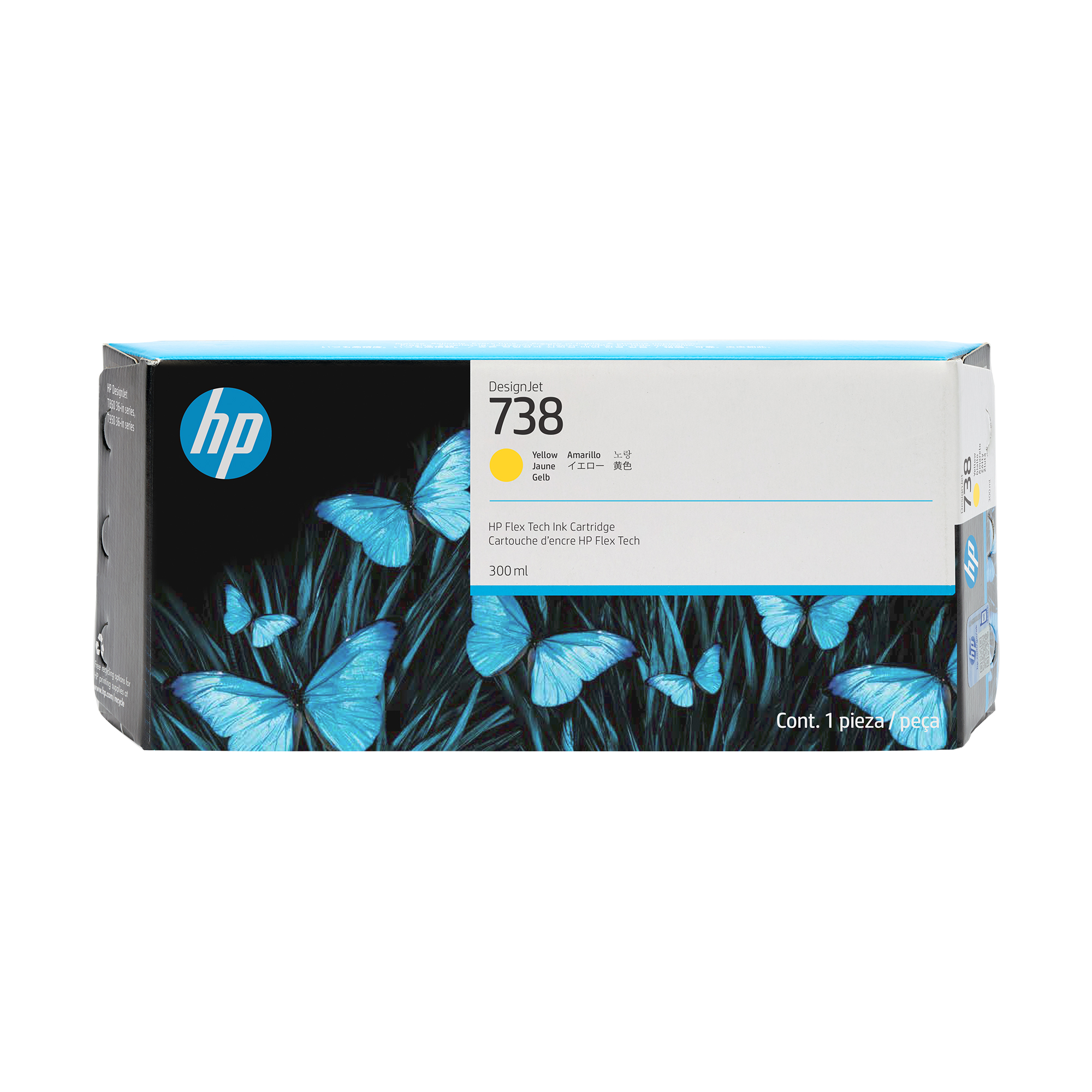 HP 738 300-ml Yellow DesignJet Ink Cartridg HP — view 2