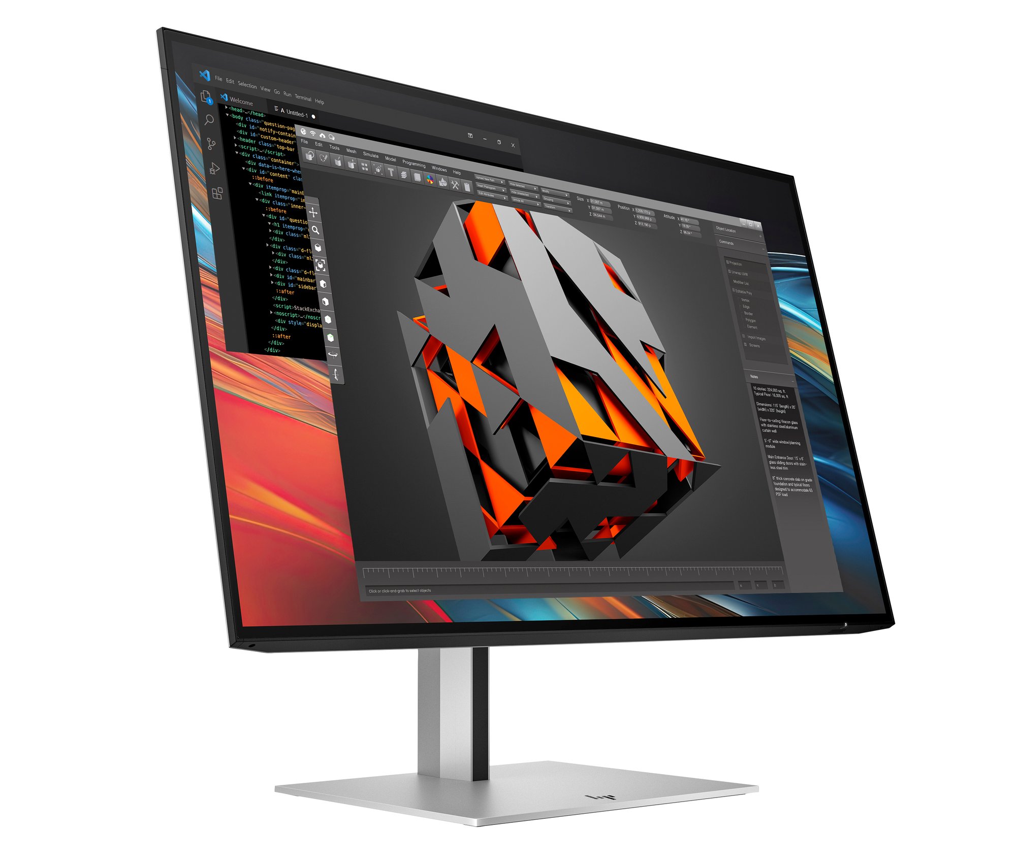 HP S7 PRO 724PN WUXGA MNTR HP — view 3