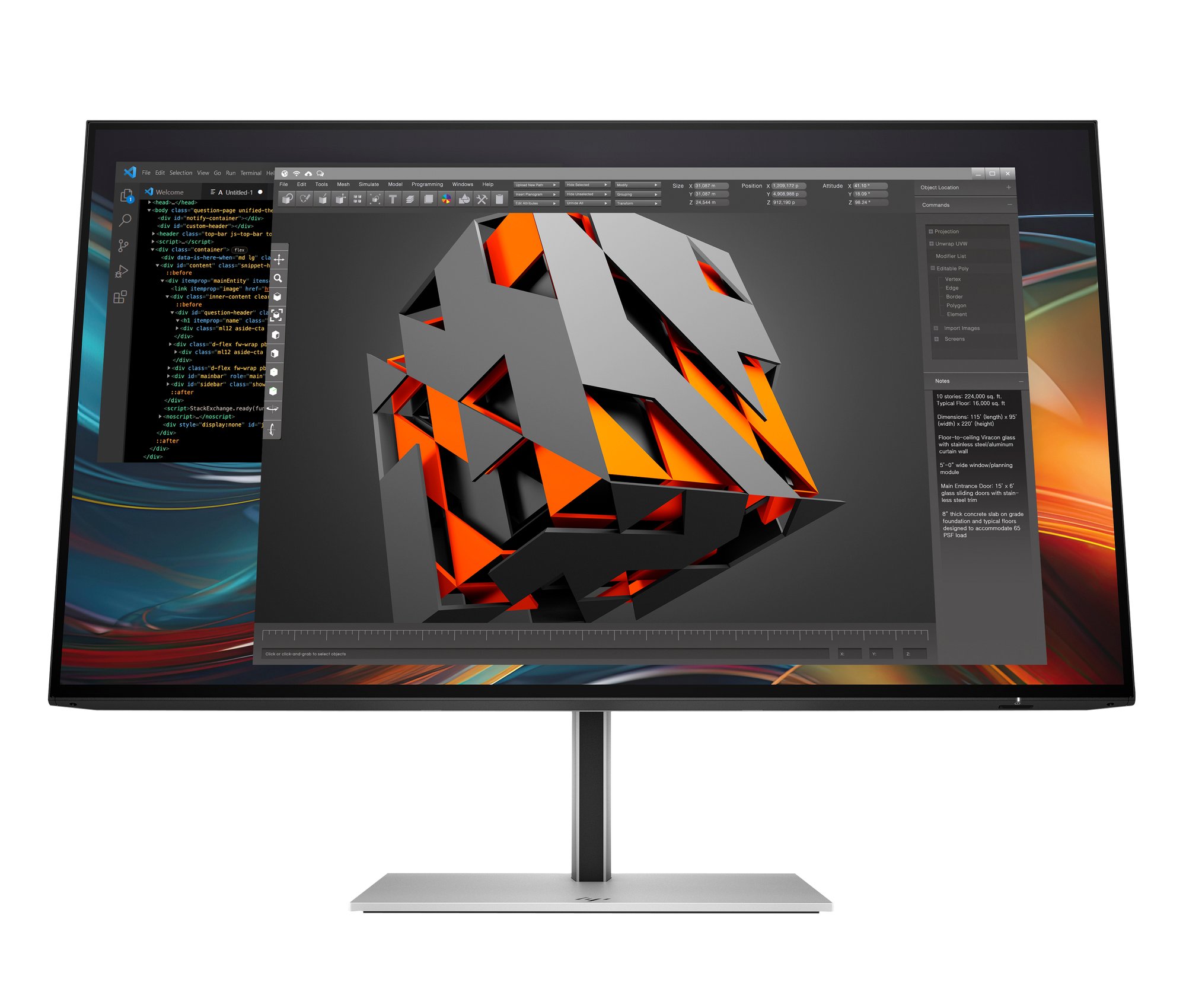 HP S7 PRO 724PF FHD MNTR HP — view 2