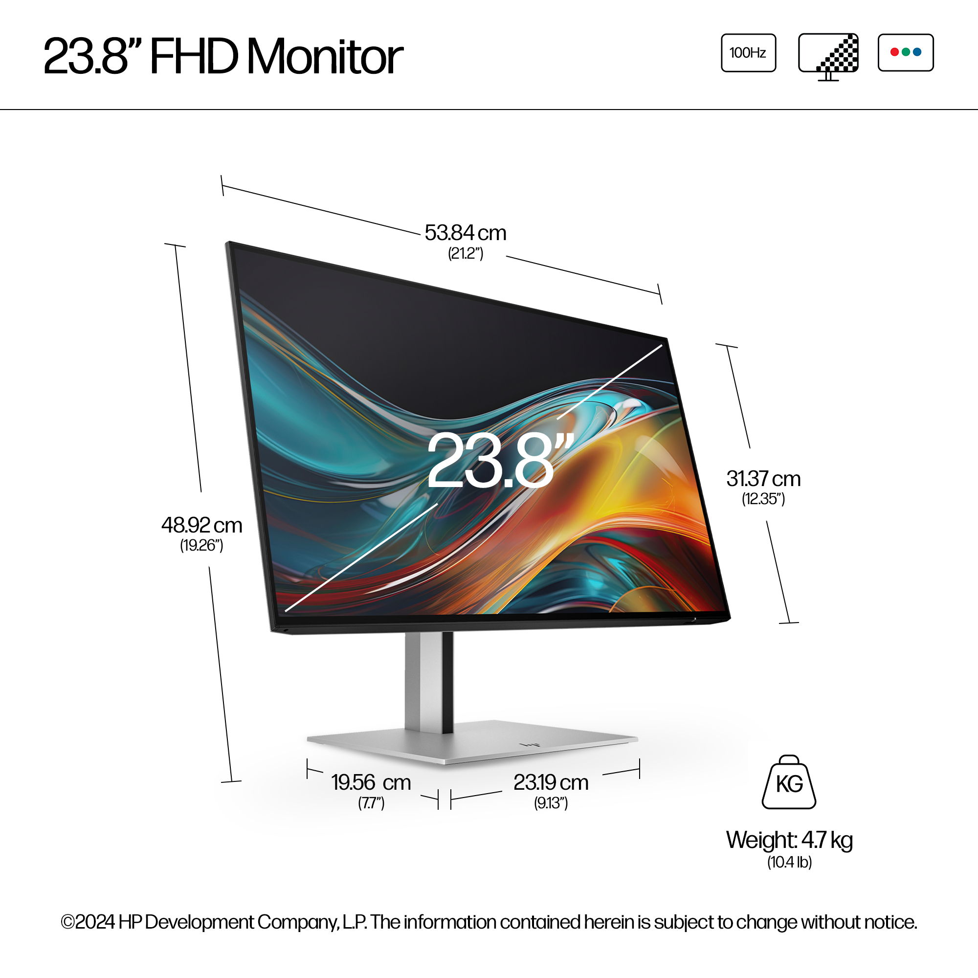 HP S7 PRO 724PF FHD MNTR HP — view 5