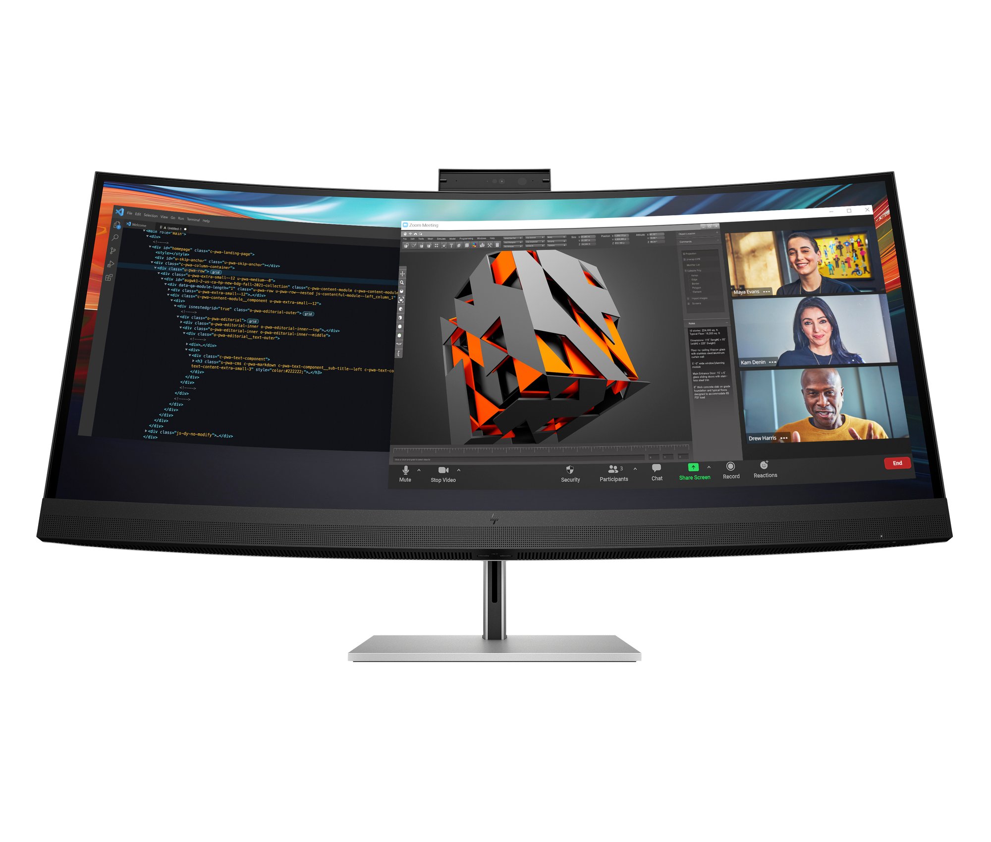 HP S7 PRO 740PM 5K2K CONF MNTR HP — view 2