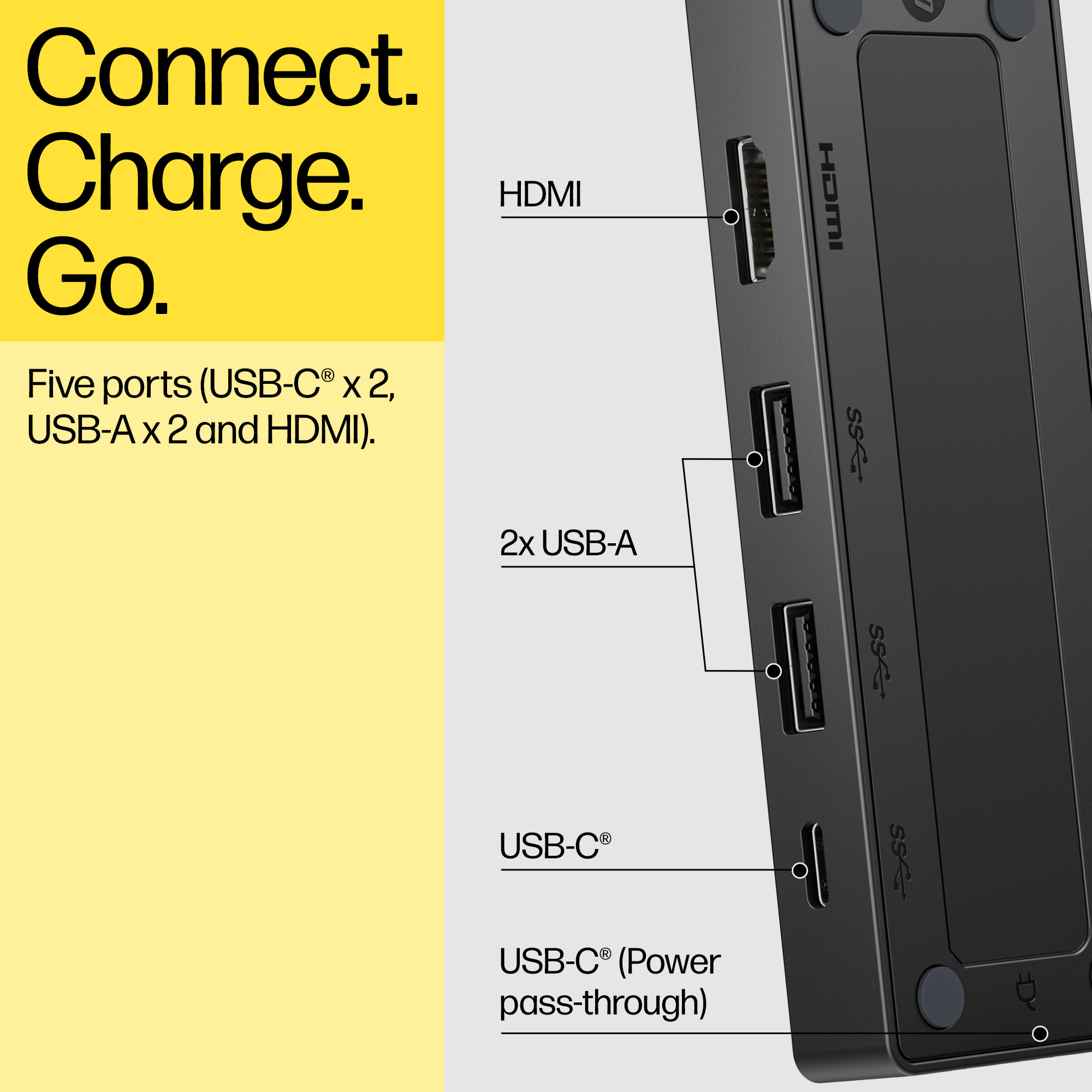 HP USB-C TRAVEL HUB G3 HP — view 5
