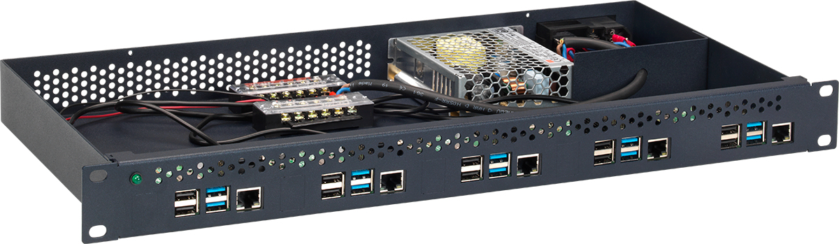 RACKMOUNT.IT 1U PI CASE WITH POWER SUPPLY FOR MAX. 5 RACKMOUNT.IT — view 2