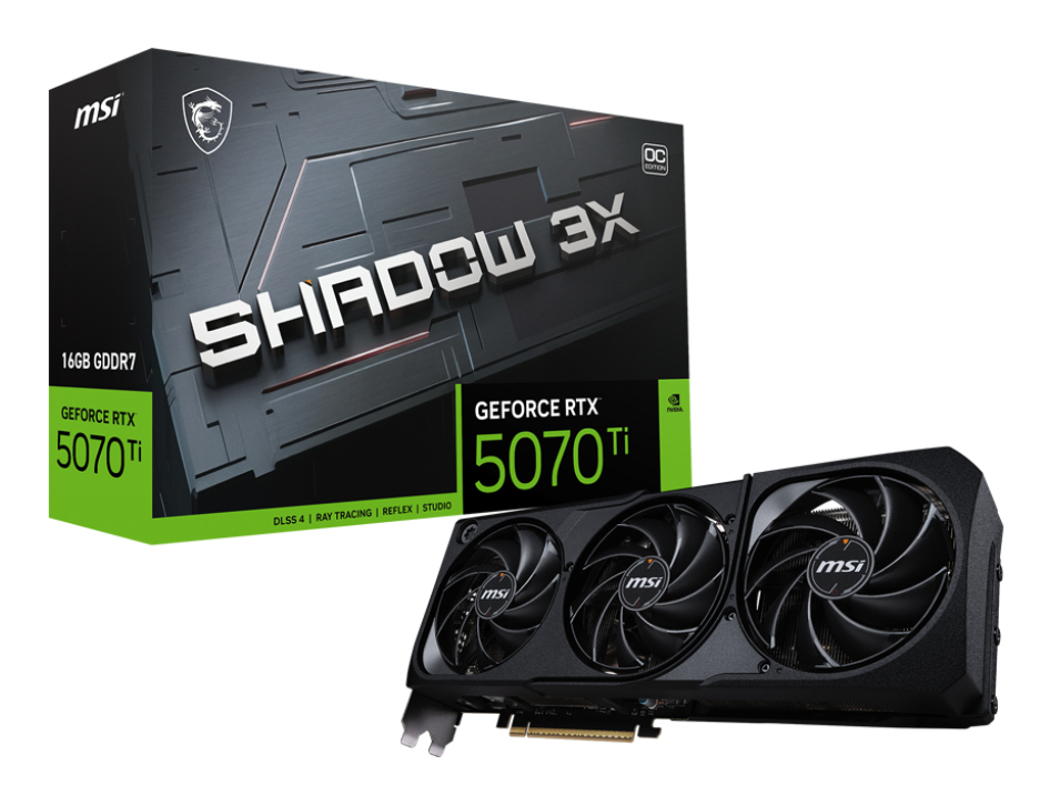 MSI GeForce RTX 5070 Ti 16G SHADOW 3X OC MSI — view 2