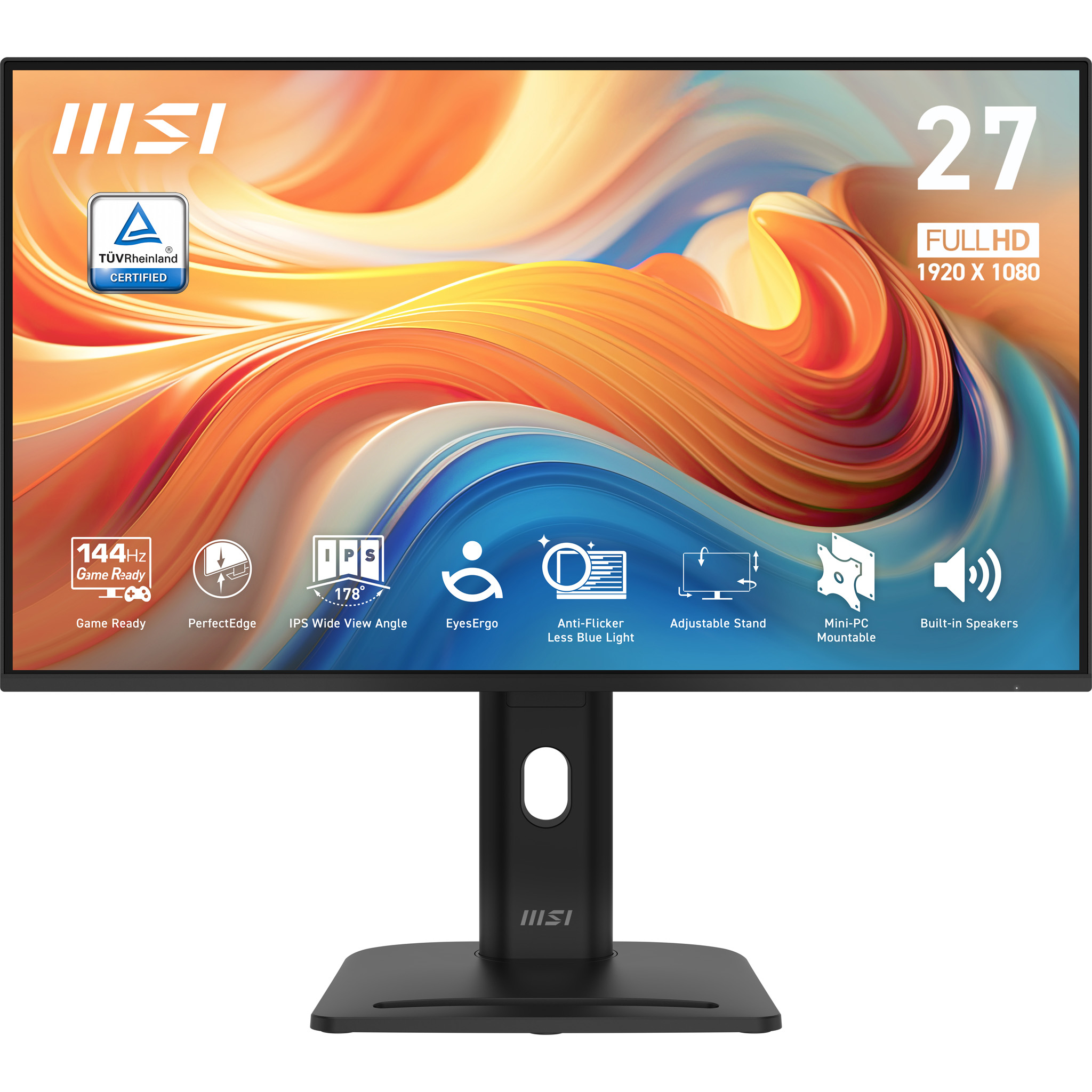 MSI BLACK 27in/IPS/FHD/144HZ/DP HDMI VGA 4Y MSI — view 2