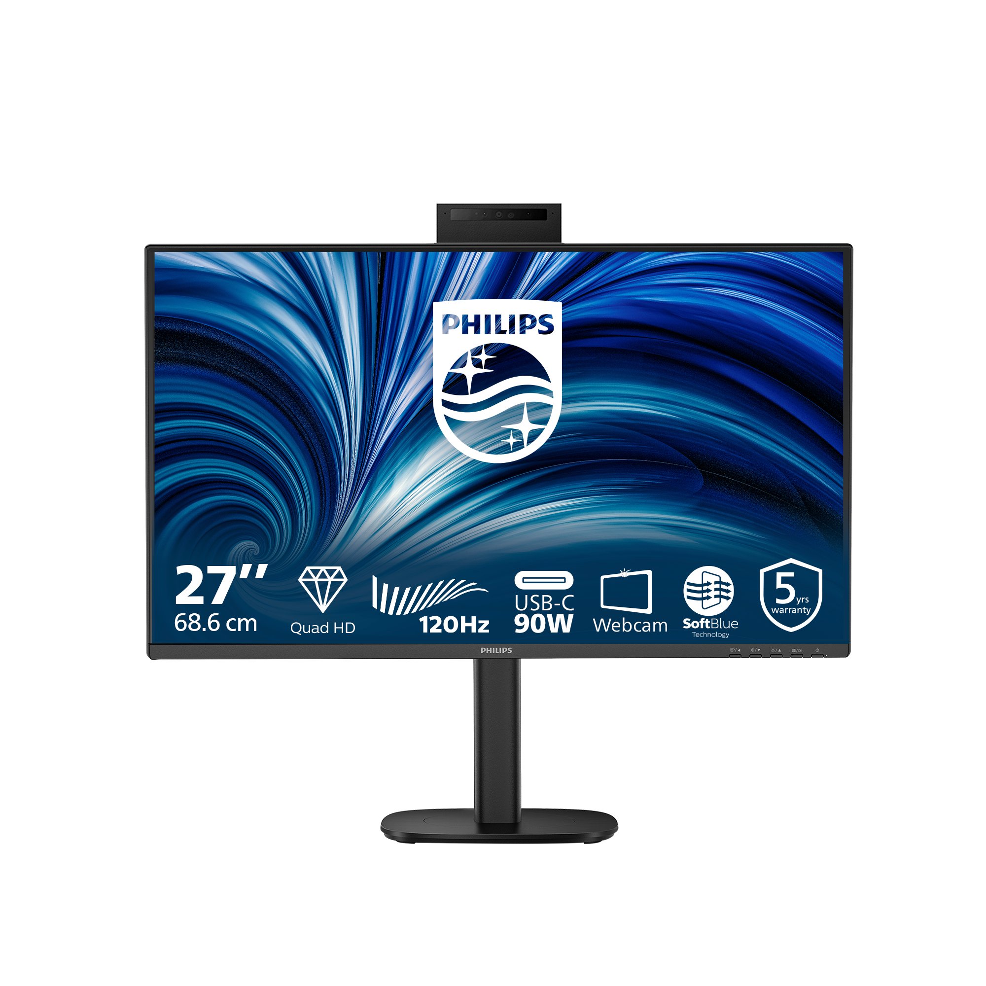 PHILIPS 27in QHD 3000 Series LCD monitor with HU PHILIPS — view 2