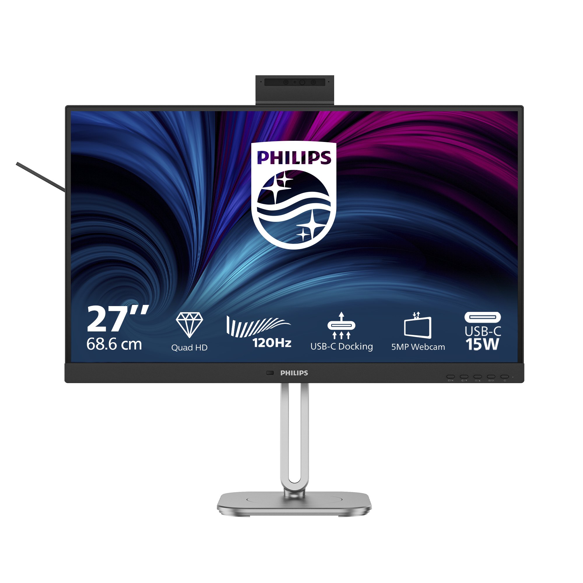 PHILIPS 27in QHD 4000 Series LCD monitor with HU PHILIPS — view 2