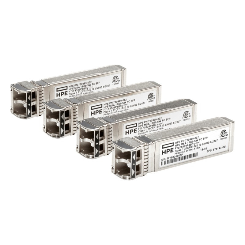 Hewlett Packard Enterprise HPE MSA 16Gb SFP+ SW FC 4pk XCVR Bdl Hewlett Packard Enterprise — view 2