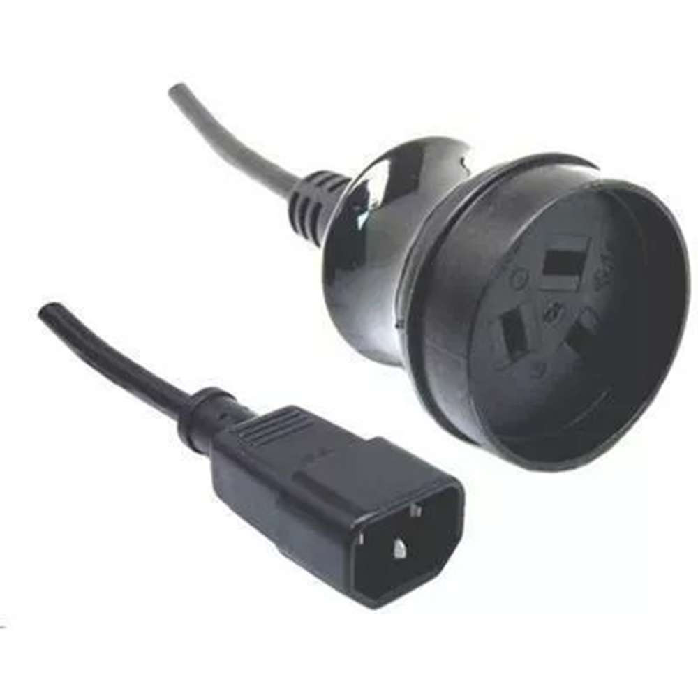 DYNAMIX 0.5m 3-Pin Socket to IEC C14 Male Connector. 10A. SAA Dynamix — view 2