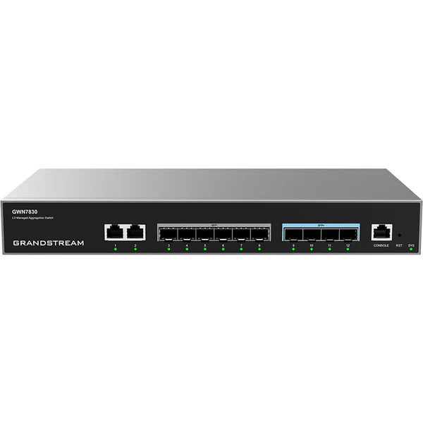 GWN7830 Layer 3 Managed Aggregation Switch 12-port Grandstream Networks — view 2