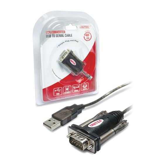 UNITEK 1.5m USB-A  to Serial DB9 RS232 Cable. Windows 10 Compatible. Unitek — view 2