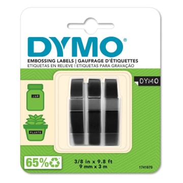 DYMO Genuine Embossing Label Tape. 3PK, 9mm x 3m. Use them indoors or Dymo — view 2