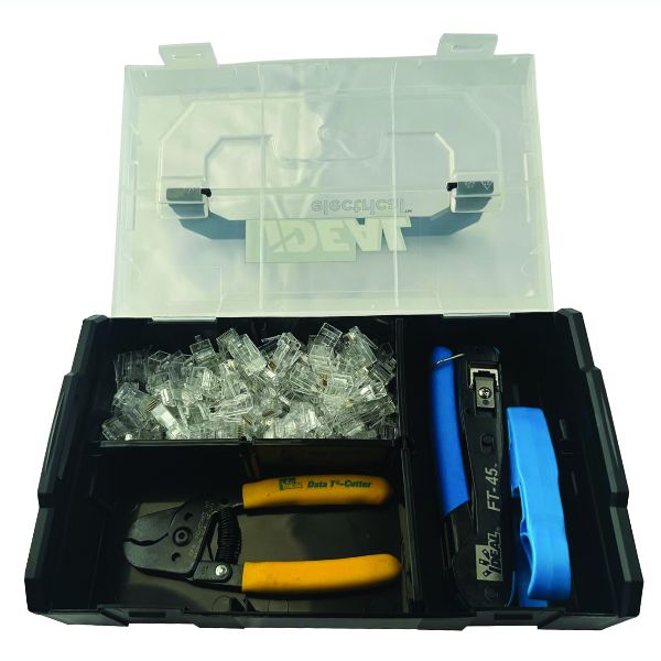 FT-45 Cat 6 Unshielded Kit Containing 1x FT-45 Tool, 1x Prep-Pro Stripper, 1x Data IDEAL INDUSTRIES — view 2