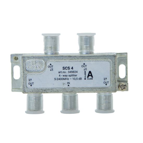 TRIAX RF 4-Way Splitter 5-2400MHz. All ports power pass - diode Triax — view 2