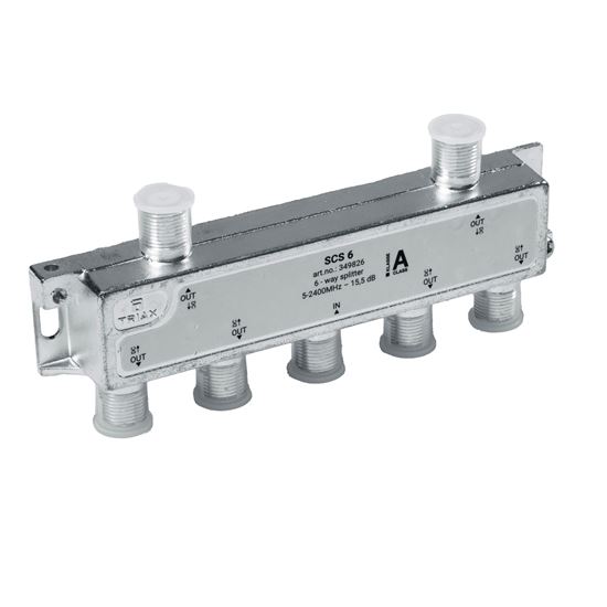 TRIAX RF 6-Way Splitter 5-2400MHz. All ports power pass - diode Triax — view 2