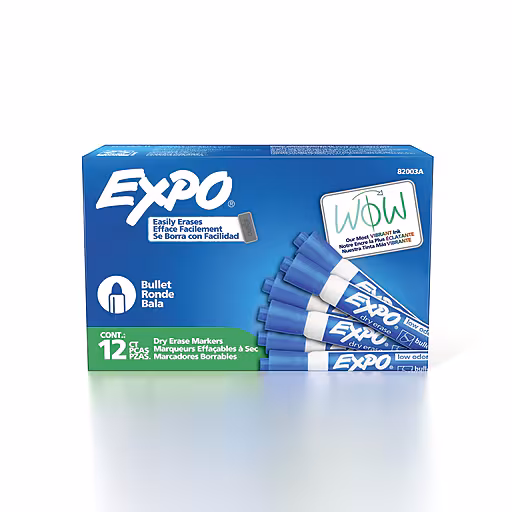EXPO Dry Erase Markers Bullet Marker 12-Pack. Blue Colour. Expo — view 2