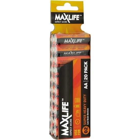 MAXLIFE AA Super Heavy Duty Battery 20 Pack Long Lasting Carbon maxlife — view 2