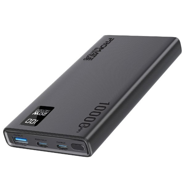10000mAh Super Slim Smart Charging Power Bank 20W Dual USB-C & 1x 22.5W USB-A QC 3.0 Promate — view 2
