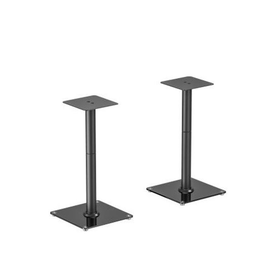 BRATECK 24" Aluminium/Glass Floor Standing BookShelf Speaker Stands. Brateck — view 2