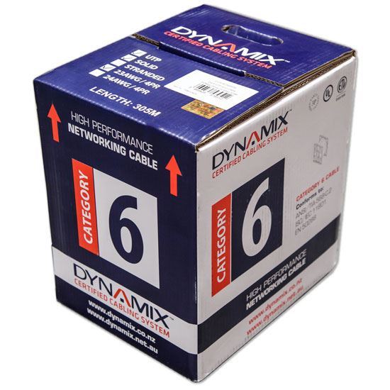 DYNAMIX 305m Cat6 Red UTP SOLID Cable Roll, 250MHz, 23AWGx4P, PVC Dynamix — view 2