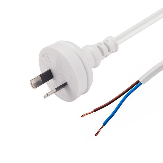 DYNAMIX 2M 2-Pin Plug to Bare End, 2 Core 0.75mm Cable, White Colour, Dynamix — view 2