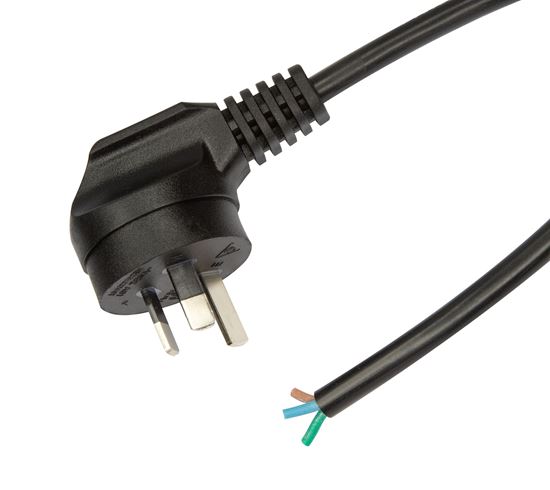 DYNAMIX 3M 3-Pin Right Angled Plug to Bare End, 3 Core 1mm Cable, Dynamix — view 2