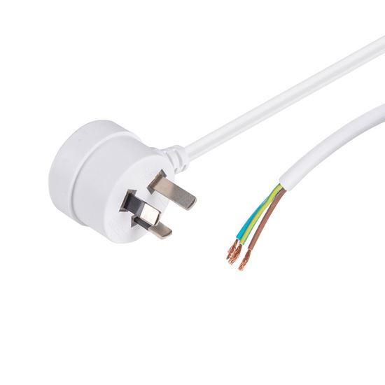 DYNAMIX 3M 3-Pin Tapon Plug to Bare End, 3 Core 1mm Cable, White Dynamix — view 2