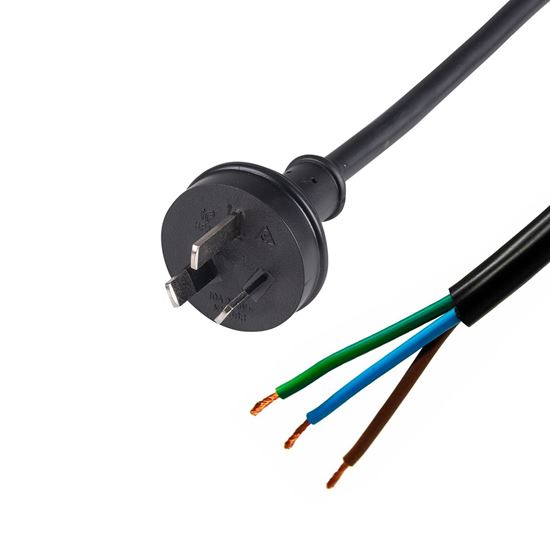 DYNAMIX 3M 3-Pin Plug to Bare End, 3 Core 1.5mm Cable, Black Dynamix — view 2