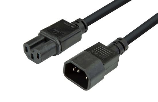 DYNAMIX 1M IEC C14 to Notched C15 10A SAA  Approved Power Dynamix — view 2