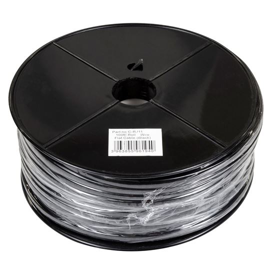 DYNAMIX 100m Roll 6-Wire Flat Cable 28 AWG, Black colour Dynamix — view 2