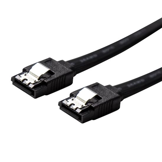 DYNAMIX 0.5m SATA 6Gbs Data Cable with Latch. Black colour Dynamix — view 2