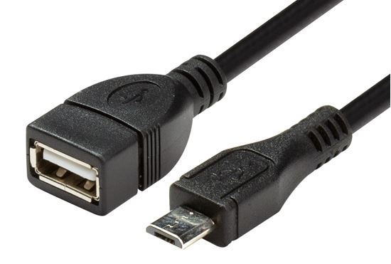DYNAMIX 0.1m USB 2.0 Micro-B Male to USB-A Female Adapter. OTG Dynamix — view 2