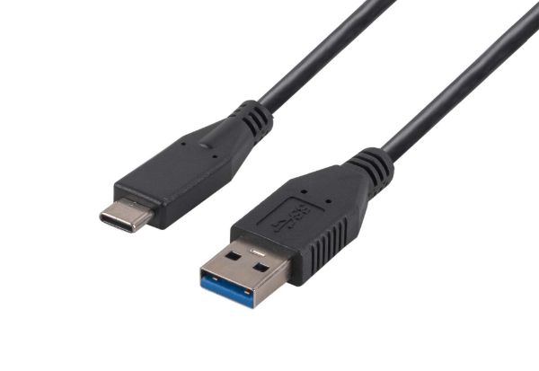 0.2M USB 3.1 USB-C Male To USB-A Male Cable. Black Colour Up To 10G Data Transfer Speed Dynamix — view 2
