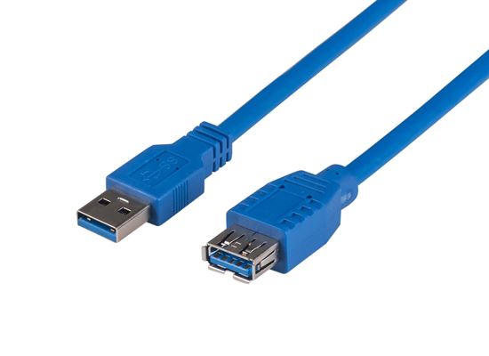 DYNAMIX 2m USB 3.0 USB-A Male to Female Extension Cable. Colour Blue Dynamix — view 2